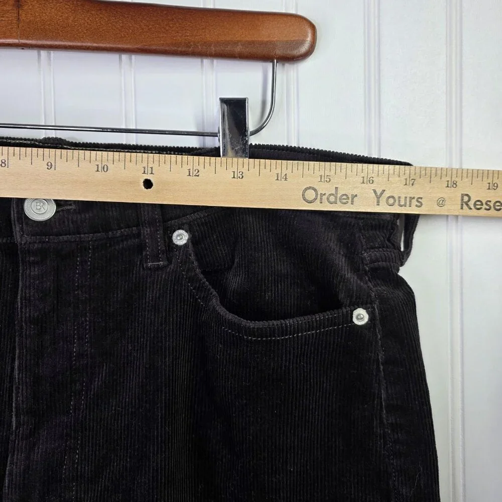 Banana Republic Corduroy Pants Mens 31x30 Brown Wide Leg Relaxed Stretch Jeans